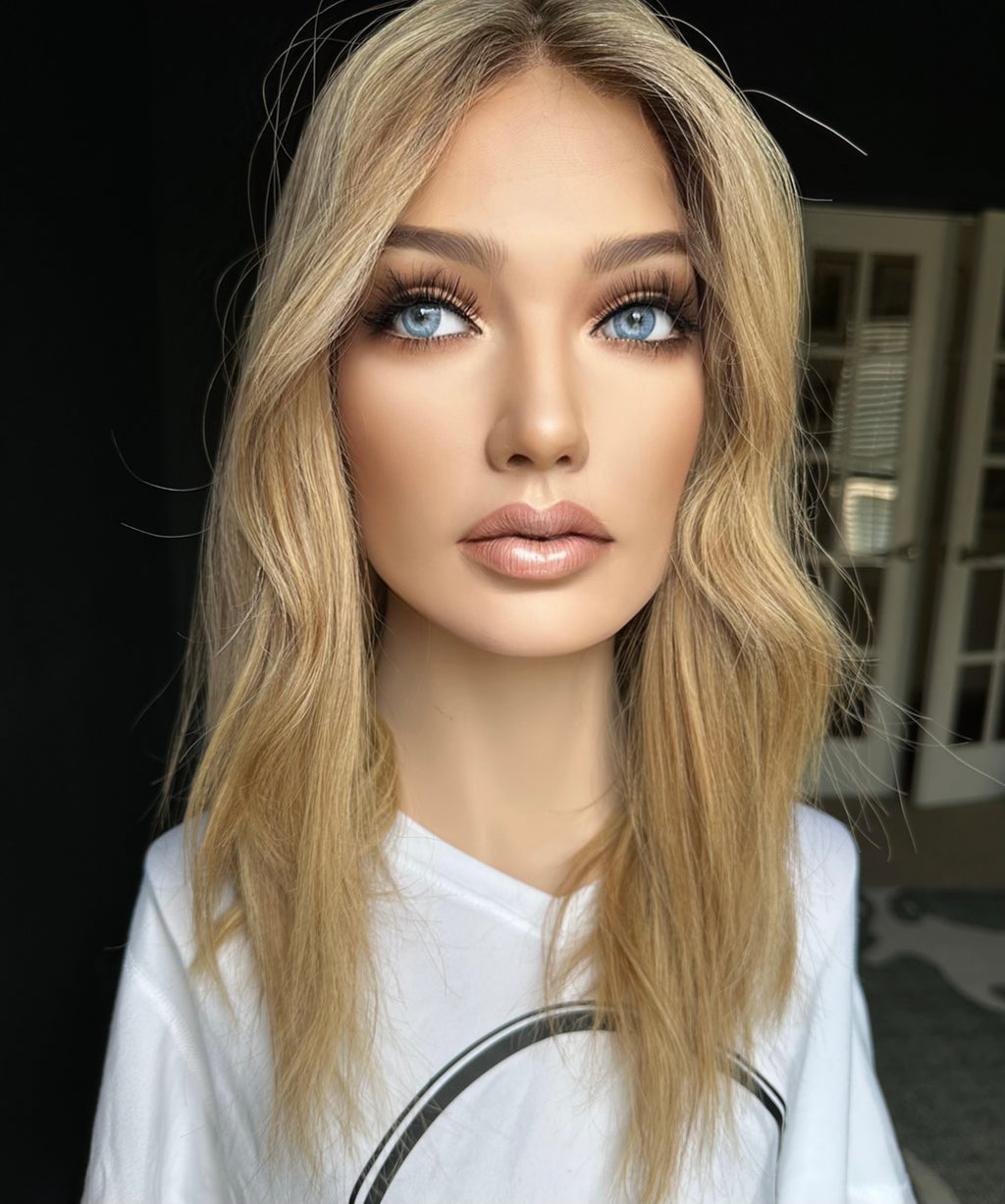 20" IVORY PREMIUM EUROPEAN WIG #2203