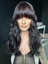 26” 8x8 CHIC WAVY WITH BANGS PREMIUM EUROPEAN TOPPER #534 *FINAL SALE*
