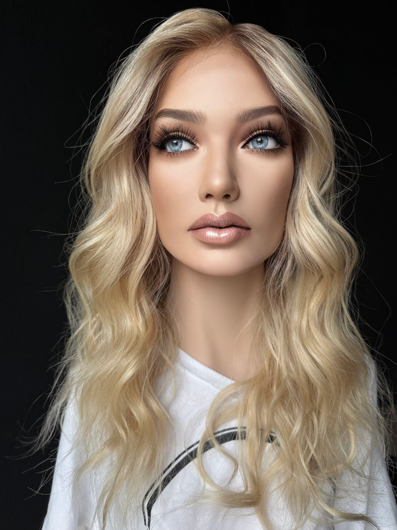 22” ELEGANCE WAVY PREMIUM EUROPEAN WIG #2243