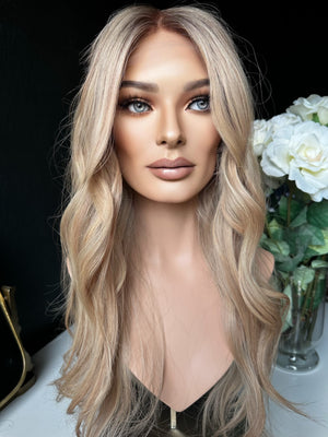 28” IVORY PREMIUM EUROPEAN WIG #2080