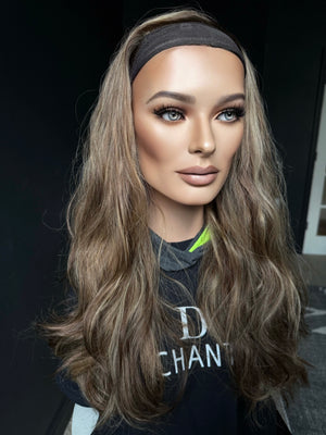 24" HAT/HAIRBAND WAVY WIG PREMIUM EUROPEAN WIG #2111