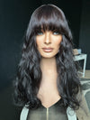 26” 8x8 CHIC WAVY WITH BANGS PREMIUM EUROPEAN TOPPER #534 *FINAL SALE*