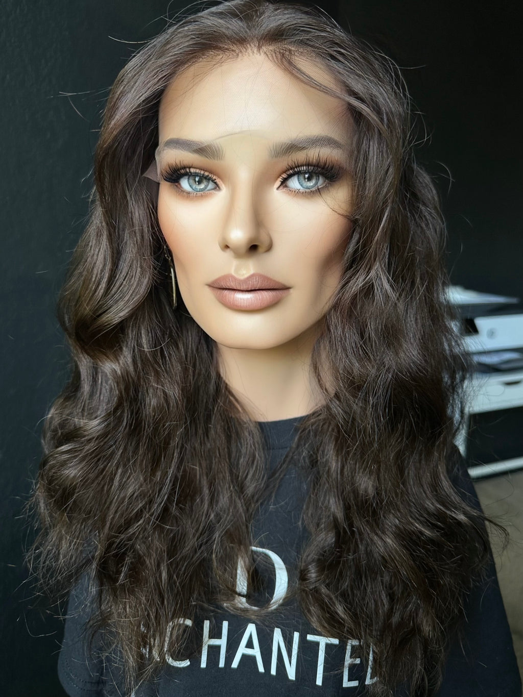 22" IVORY WAVY PREMIUM EUROPEAN WIG #2294