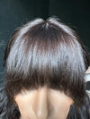26” 8x8 CHIC WAVY WITH BANGS PREMIUM EUROPEAN TOPPER #534 *FINAL SALE*