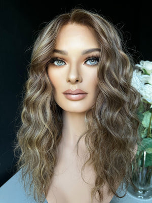 22" IVORY WAVY PREMIUM EUROPEAN WIG #2131