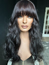 26” 8x8 CHIC WAVY WITH BANGS PREMIUM EUROPEAN TOPPER #534 *FINAL SALE*