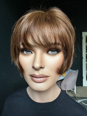 SHORT LAYERED WITH BANGS  PREMIUM EUROPEAN ALLURE WEFTED WIG #2170 *SMALL*