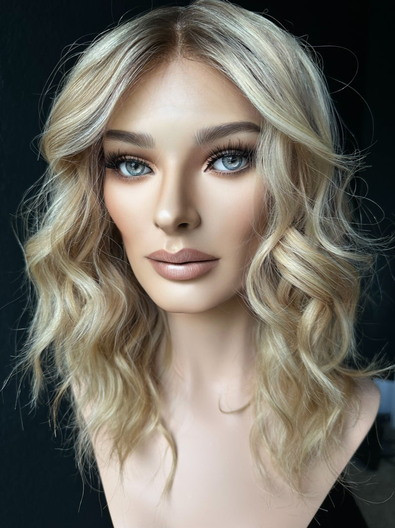 20” IVORY WAVY PREMIUM EUROPEAN WIG # 2301