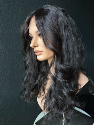 22” LACE TOP WAVY PREMIUM EUROPEAN WIG #2417